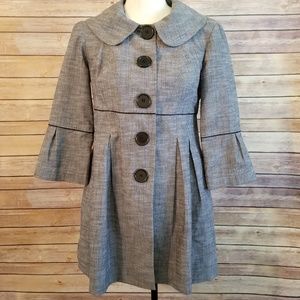 BCX Grey Babydoll Blazer Sz Small